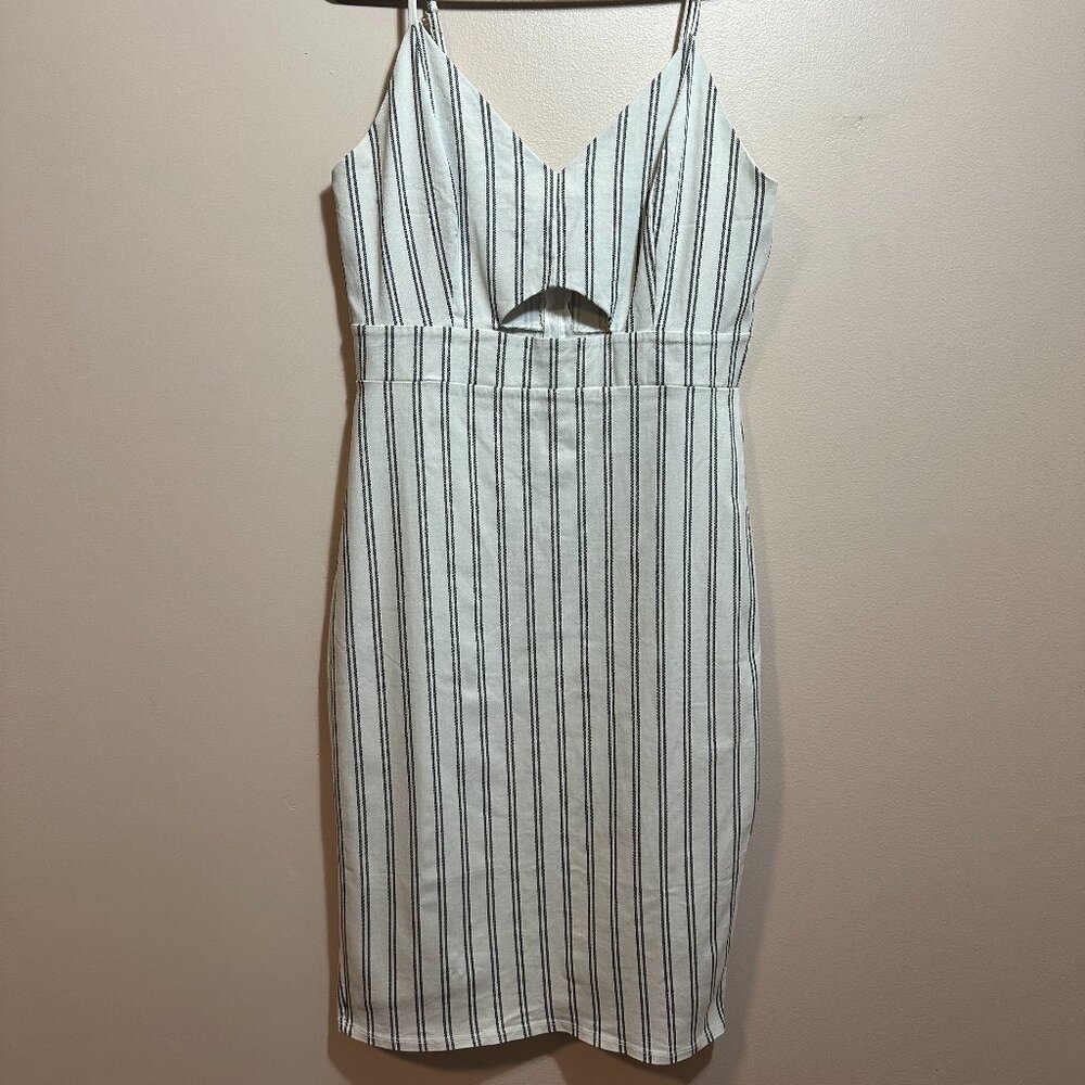 Windsor Stripped Cutout Dress Size L